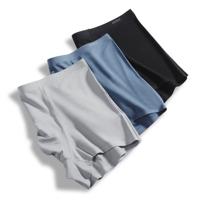 NOSILE - 3PCS Nosile Underwear Boxer Fabric Seamless Celana dalam Pria