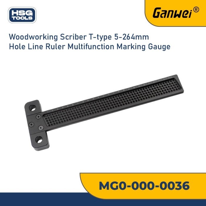 

HOT SALE! GANWEI 0036 PENGGARIS MULTIFUNGSI MARKING SCRIBER HOLE T RULER 5-264MM