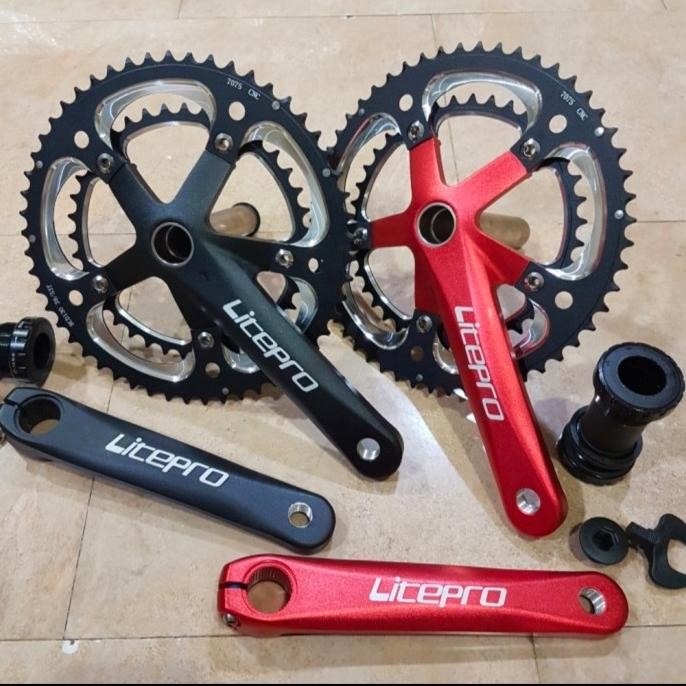 Crank set litepro Double crank 53 39 t arm 170