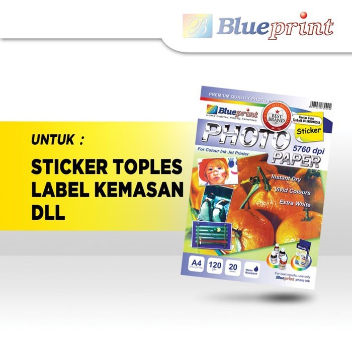 

Blueprint BP-GSA4120 Glossy Sticker A4 - Kertas Stiker