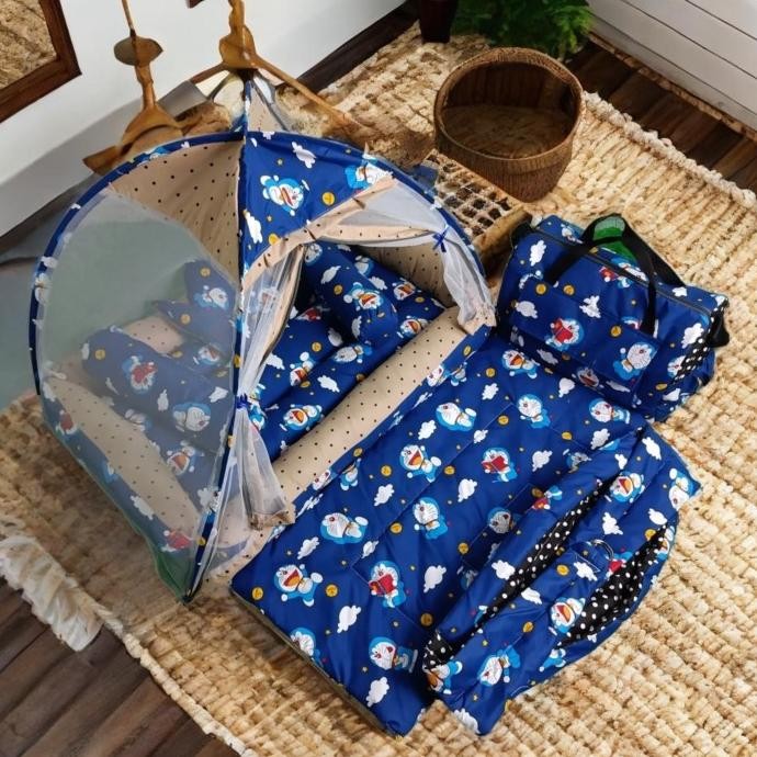 Fullset Kasur Bayi Kelambu Motif Karakter Lucu Kualitas Premium