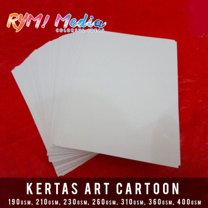 

Kertas Art Cartoon 230gsm A4 (1 Rim/500 Lembar)