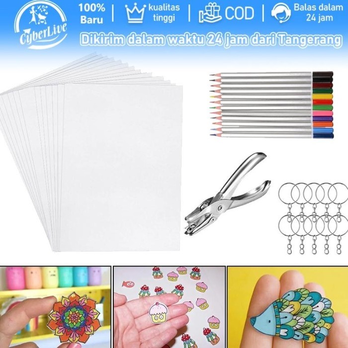 

Model Terbaru Diy Shrinky Dink Plastic Shrink Dink Craft 1Pcs Ank Shrinky Art Film Paper