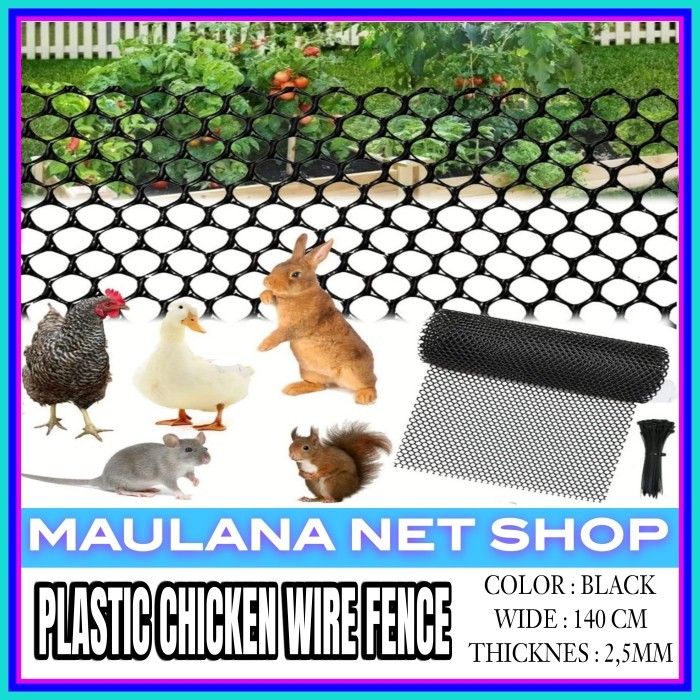TERLARIS jaring pagar kawat ayam plastik hdpe lebar 1.4 meter