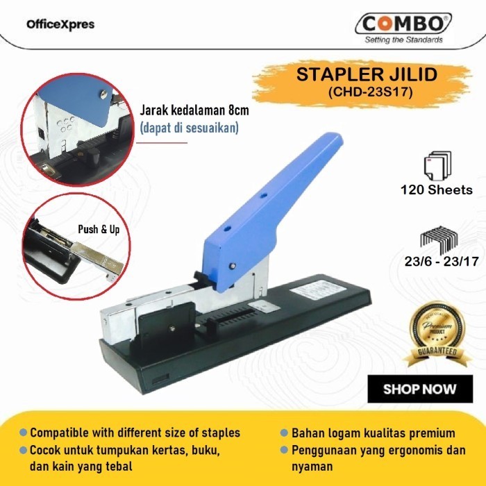 

Jual- Stapler Jilid Heavy Duty / Staples Besar 23S17 Combo