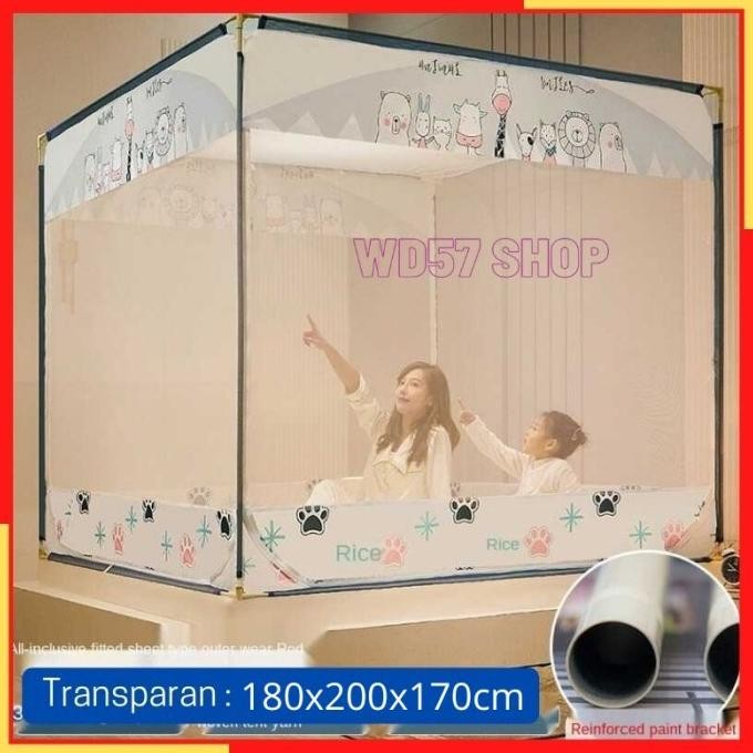 Kelambu Jaring Klambu Tempat Tidur Kasur Dewasa Bayi Anak Anti Nyamuk