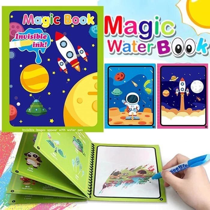 

Doodle Book Pena Air Mainan Magic Water Coloring Book Buku Mewarnai