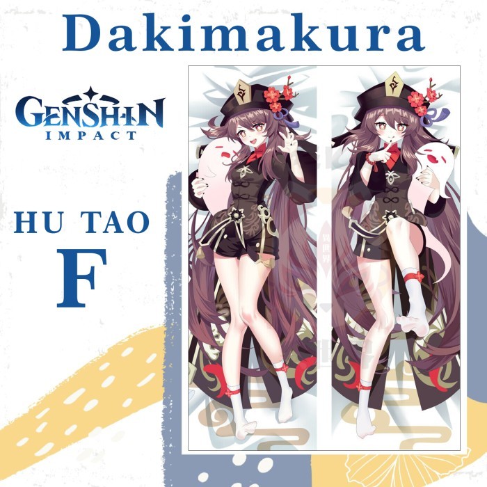 Dakimakura Hu Tao Genshin Impact - Sarung Bantal Waifu Anime Game Genshin Impact Hutao #Gratisongkir