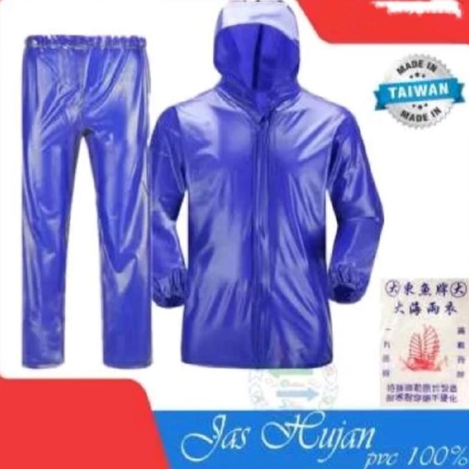 Jas hujan & Mantel Nelayan & Taiwan bahan karet pvc tidak mudah sobek Terlaris