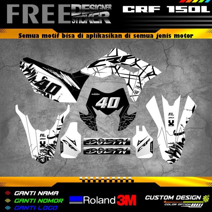Decal Stiker Motor CRF 150L Custom Design WS145