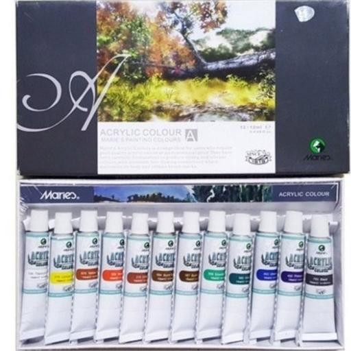 

Cat Acrylic Maries Color 12 Warna HT