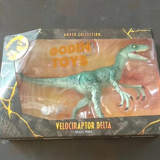 Jurassic World Velociraptor Delta Amber Collection Ori Mattel