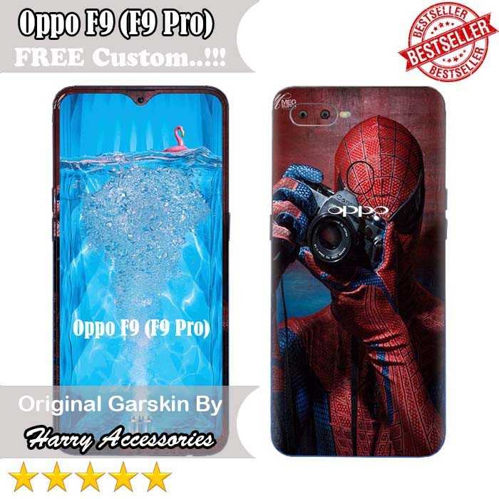 

*PromoTerjangkau* Oppo F9 Pro Spiderman Garskin Wrap Stiker Premium / X Casing Case COD