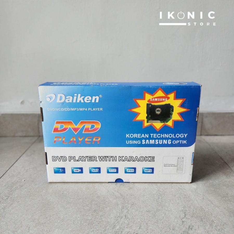 IKONIC DVD Player SAMSUNG optik USB Support MPE4 JPEG DVD Video MP3 Karaoke DK-595D