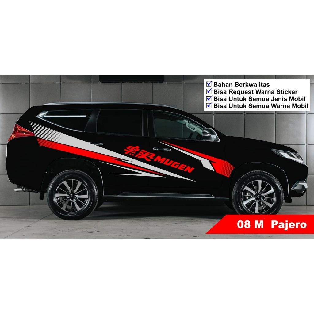 Striping Sticker Pajero Sport Putih Hitam, Striping Sticker Pajero Keren,  Striping Mobil Avanza, Xe