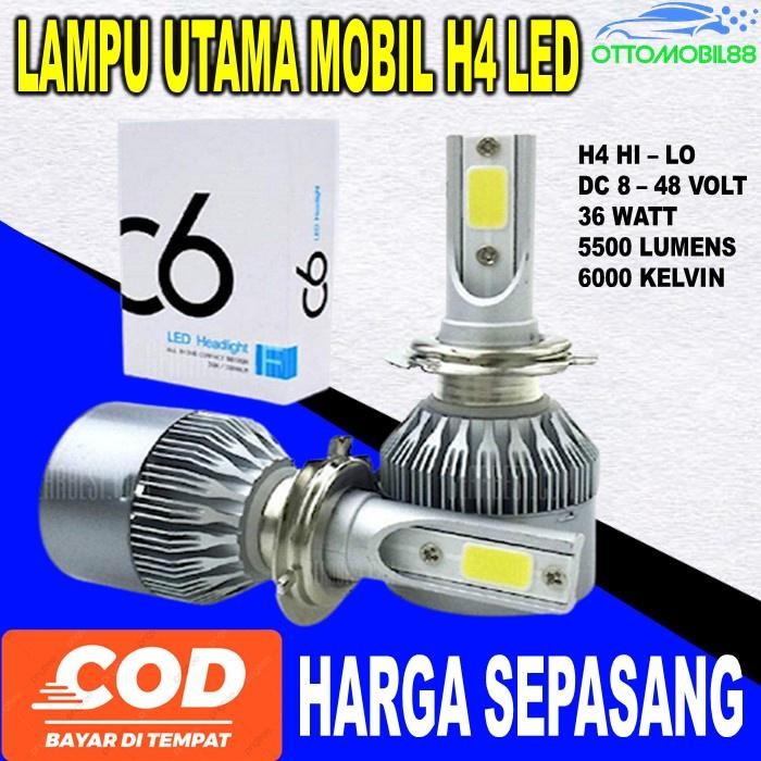 Lampu Utama Depan H4 Led Motor Mobil Avanza Xenia Sigra Aila Agya Inova H4 15 Titik Led Super Terang