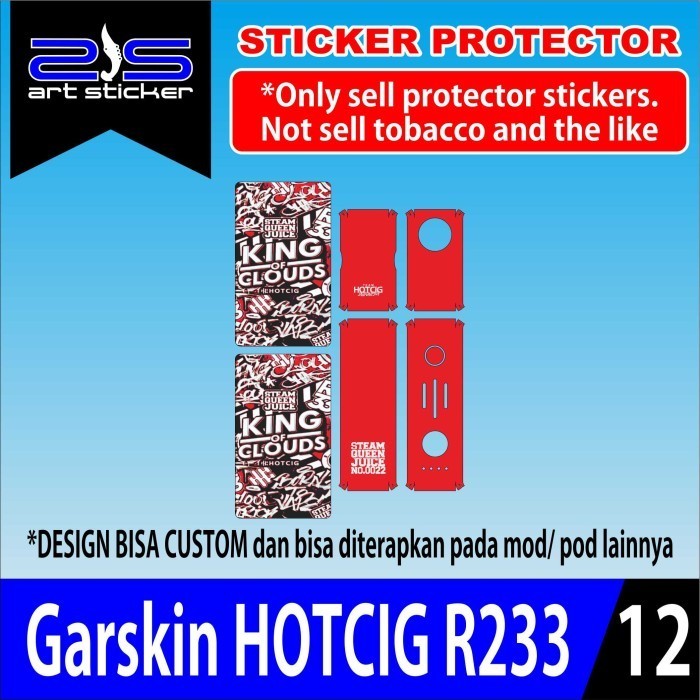 

*PromoTerjangkau* Hc R233 Red Koc Garskin Wrap Stiker Premium / X Casing Case COD