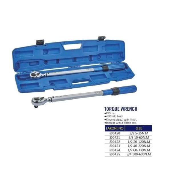Kunci Torsi Moment Torque Wrench Kunci Momen Torsi 100-600Nm 800425