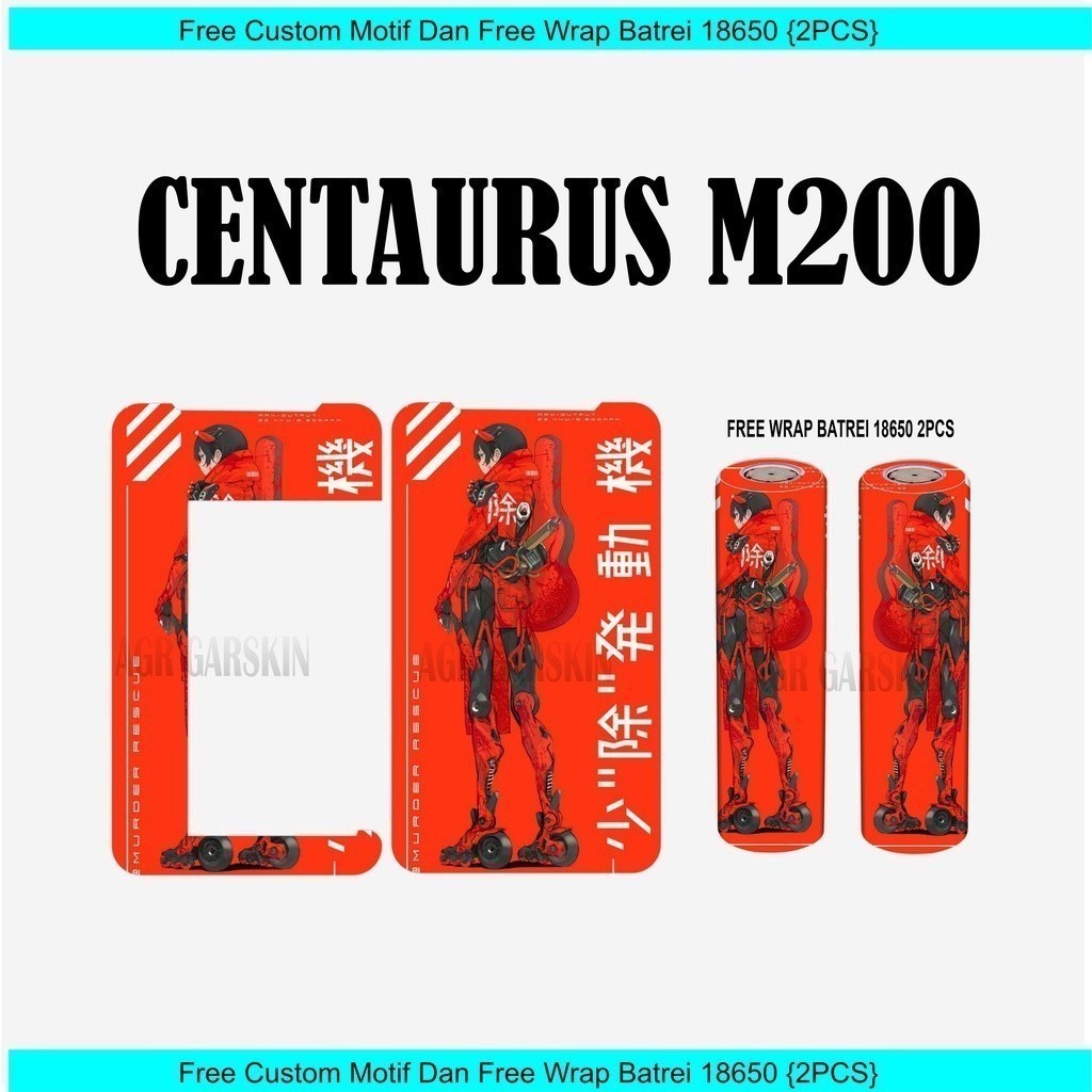 

*PromoTerjangkau* Inner Centaurus M200 Wrap 18650 Top Garskin Stiker Premium / X Casing Case COD