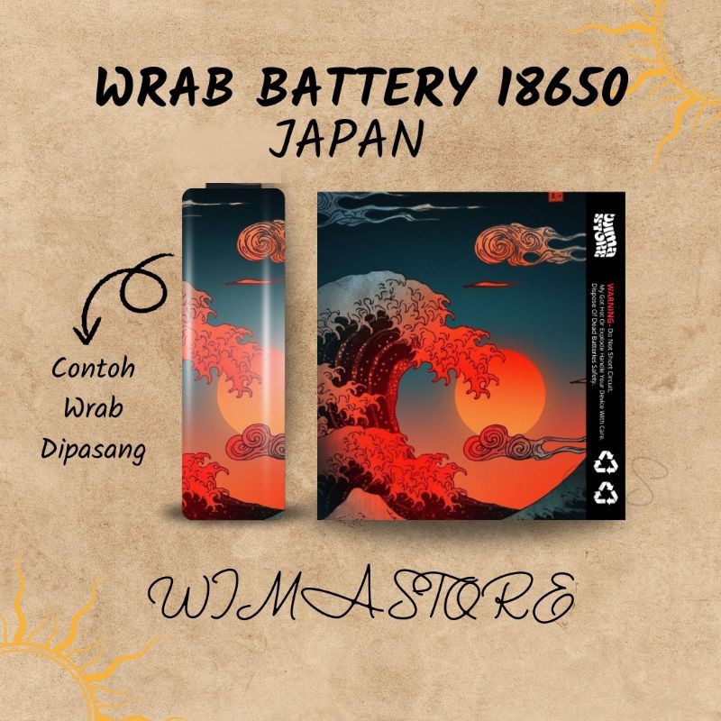 

*PromoTerjangkau* Stiker Wrap Baterai 18650 Jepang Untuk Melindungi Garskin Premium / X Casing Case COD