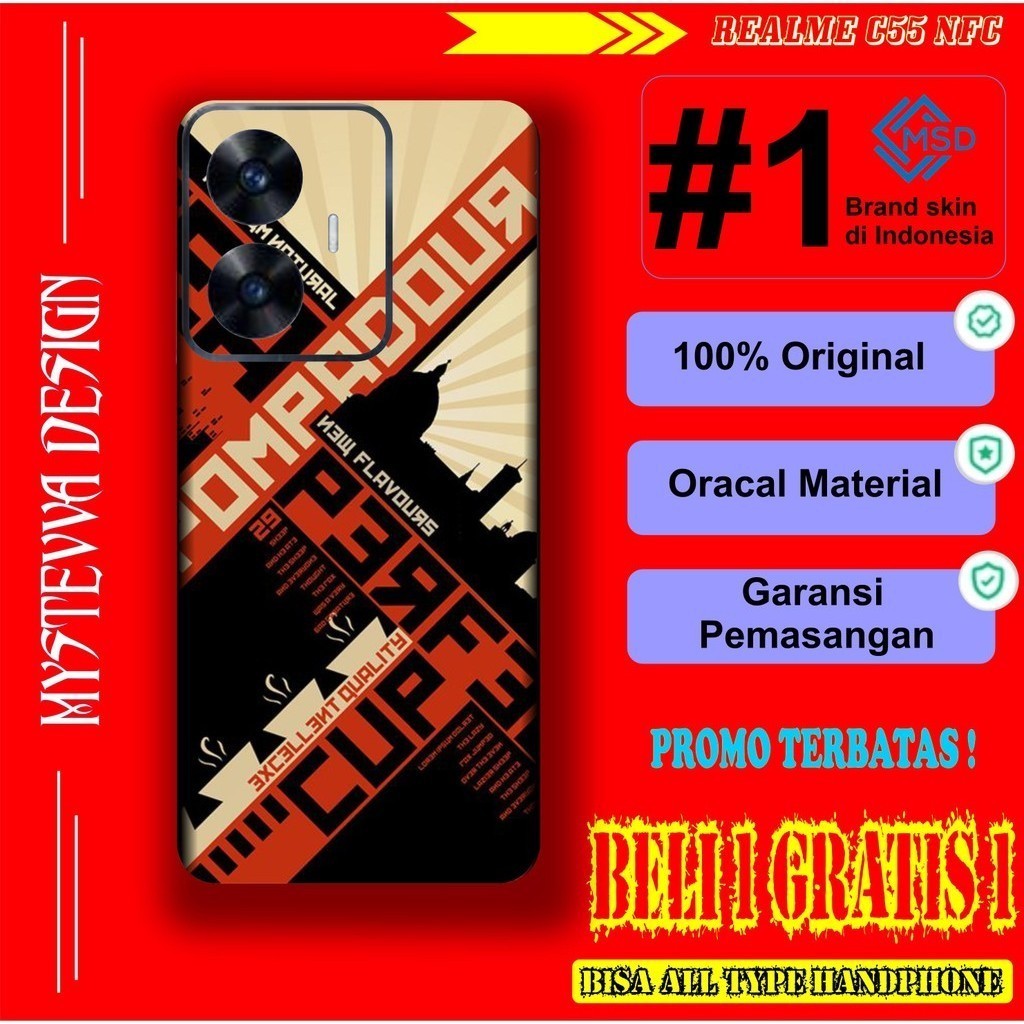

*PromoTerjangkau* Realme C55 Garskin Wrap Stiker Premium / X Casing Case COD