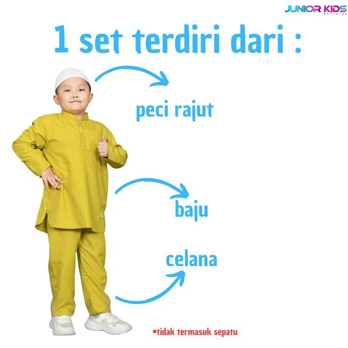 Baju Koko Upin Ipin Series Koko Anak Laki Laki Lengan Panjang Anak Usia 1-10 Tahun