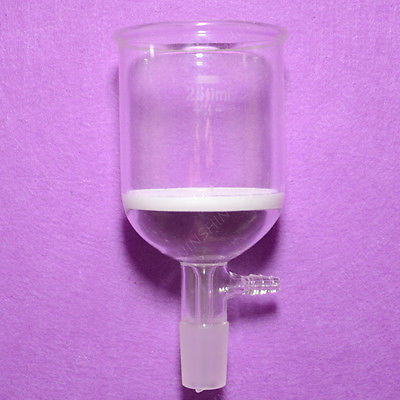 Filter Funnel 250ML 24 29 Ground Joint 10MM Hose Connection Porosity 3#