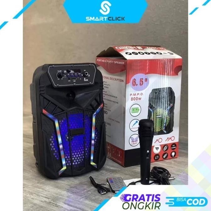 Grosir Speaker Bluetooth Karaoke Portable Extra Bass Free Microphone Qs 2602