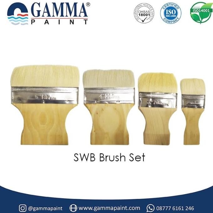 

SWB BRUSH SET of 4 - Kuas untuk Aplikasi Gold Leaf, Tembok, & Furnitur