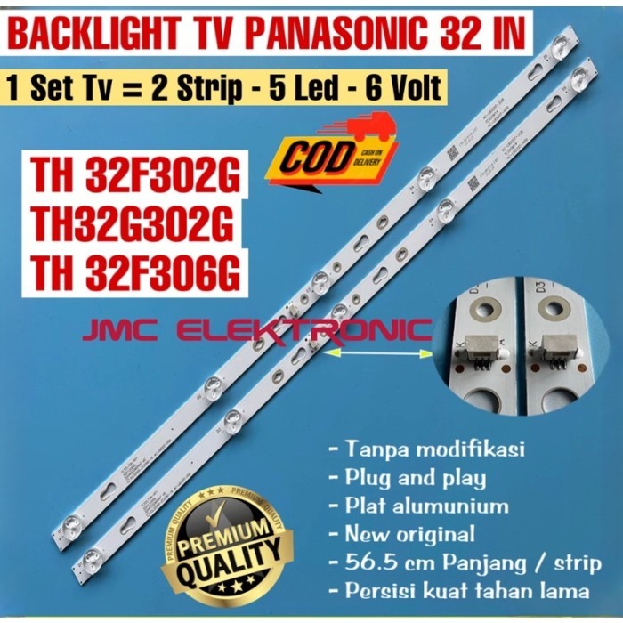 Led Backlight Tv Bl 5 K 6V Panasonic Th 32F302G 32F302 5 Led Ori
