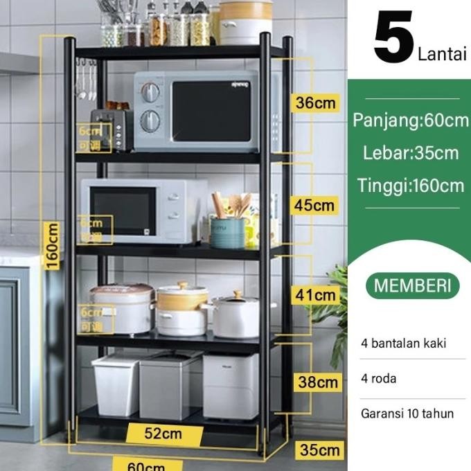 Rak Microwave Susun Rak Dapur Rak Minimalis Rak Oven Microwave
