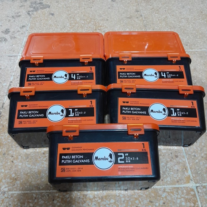 Paku Beton Marabu Putih 1 Inch / Paku Beton Marabu Putih 5 Inch A Asli