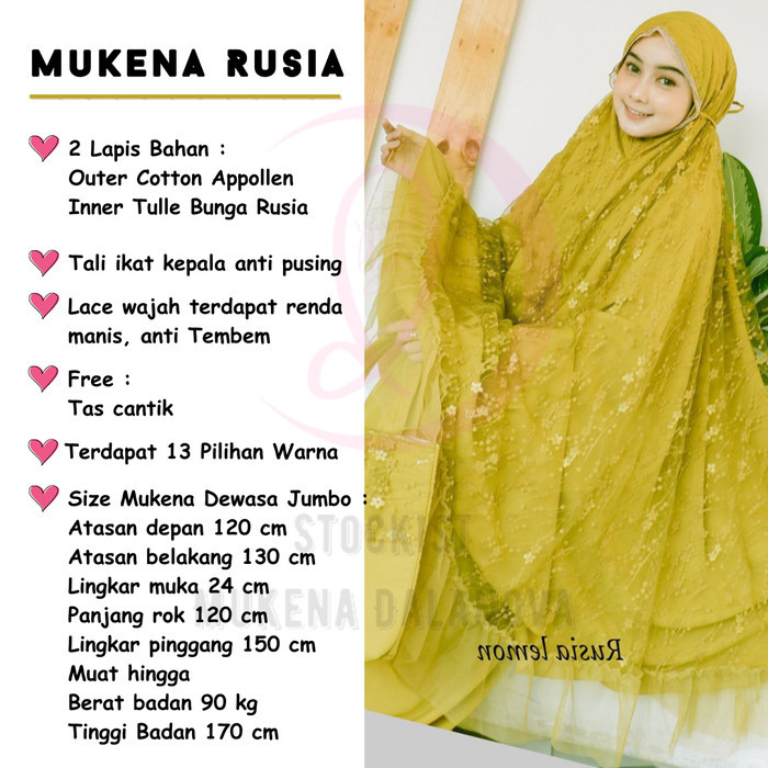 Mukena Rusia Dewasa Distributor Original Dalanova