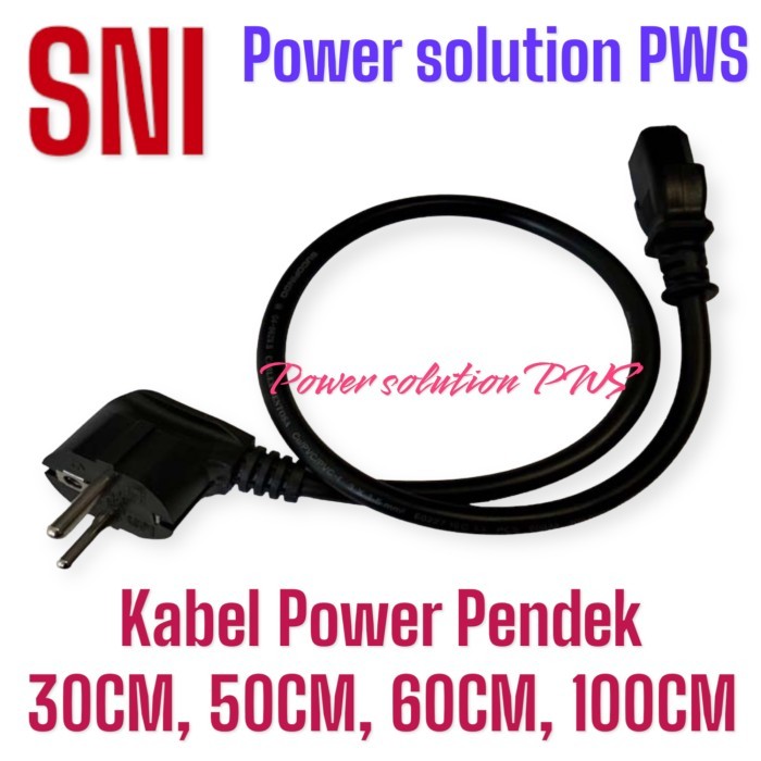 Kabel Power SERVER Pendek 30CM 40CM 50CM 60CM 100CM. Kabel Power CPU untuk PC IEC 3 to C13 Socket