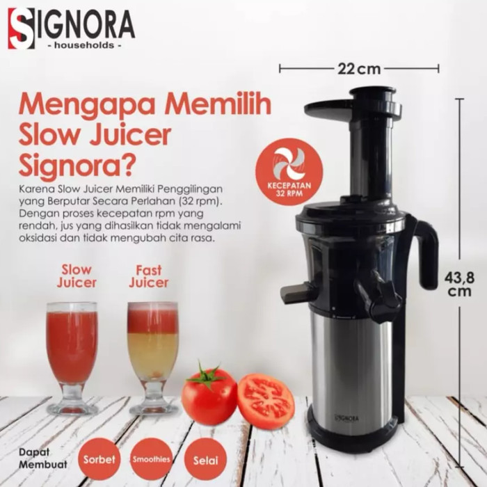 Signora slow juicer, mini slow juicer, slow juicer, juicer