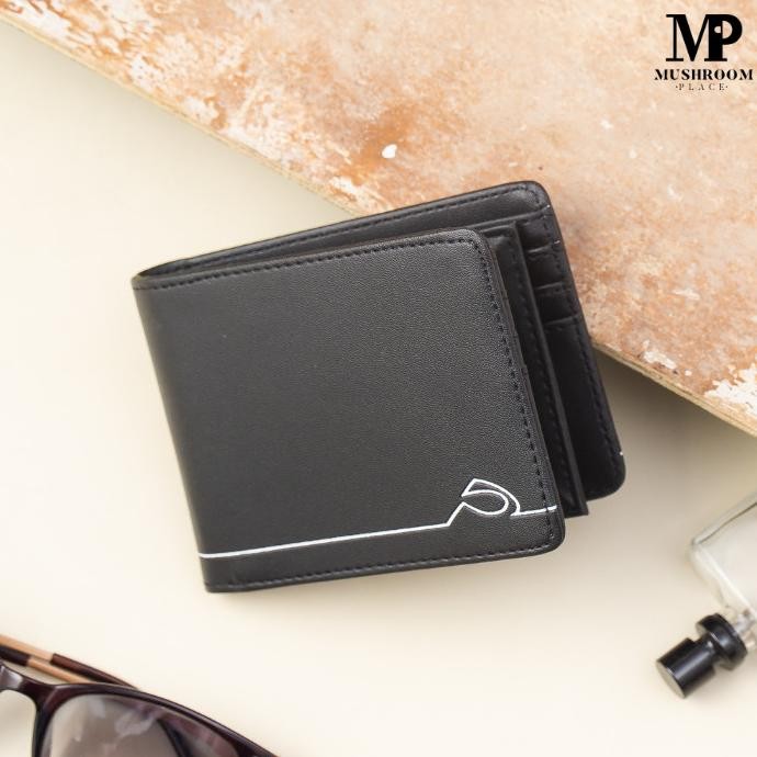 Dompet Remaja Cowok Keren Lipat 2 Pendek Hitam Planet Ocean Original Terlaris