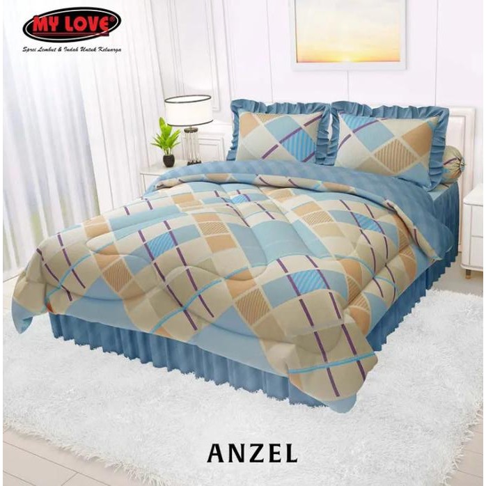 SET BAD COVER DAN SPREI MY LOVE RUMBAI KING UK 180x200x30 - MOTIF H32S