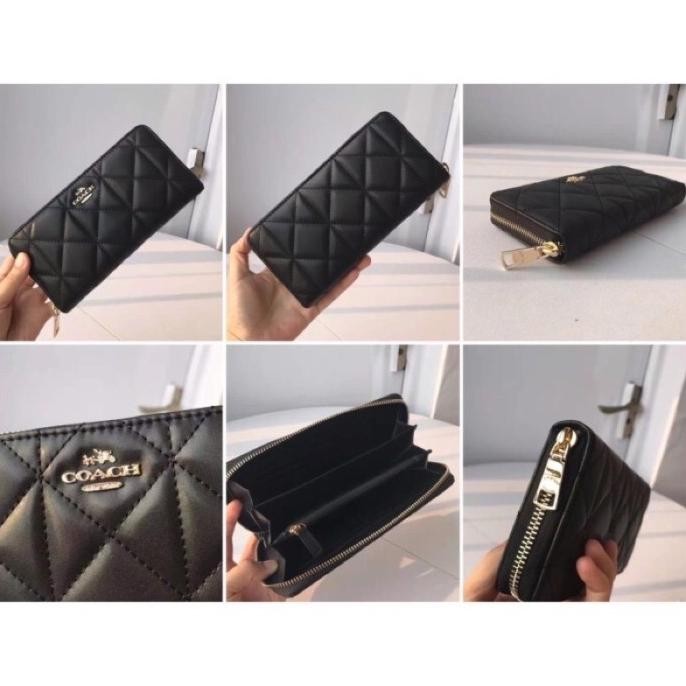 Original C H Long Wallet Zip Accordian Quilted Original CH Wallet Terlaris