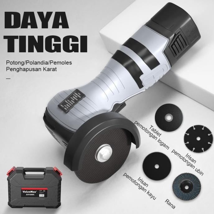 Brushless Angle Grinder Cordless Mesin Gerinda Tangan