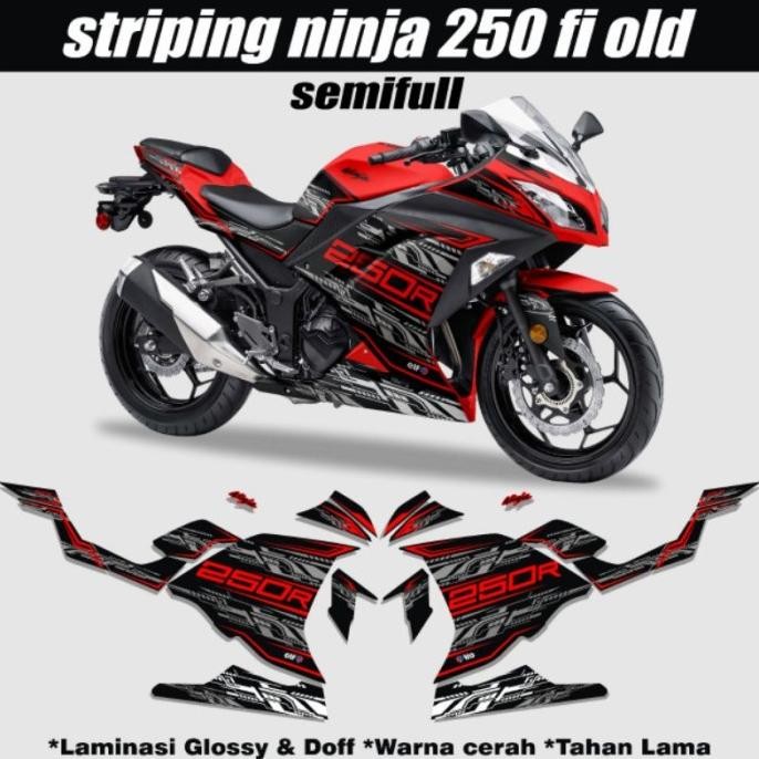 Striping SemiFull Ninja 250 Fi Old / Stiker Motor Kawasaki Ninja FI