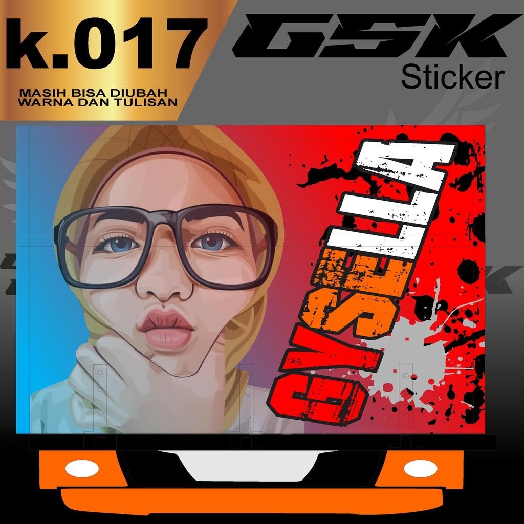 Stiker Decal Bak Belakang Truk Canter Stiker Bak Truk Giga Stiker Decal Bak K.017