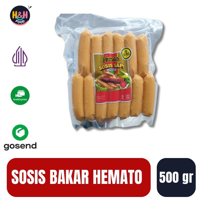 

Sosis Bakar Hemato 500 gr / Sosis Jumbo / Sosis Hemato / Sosis Ayam / Sosis Short