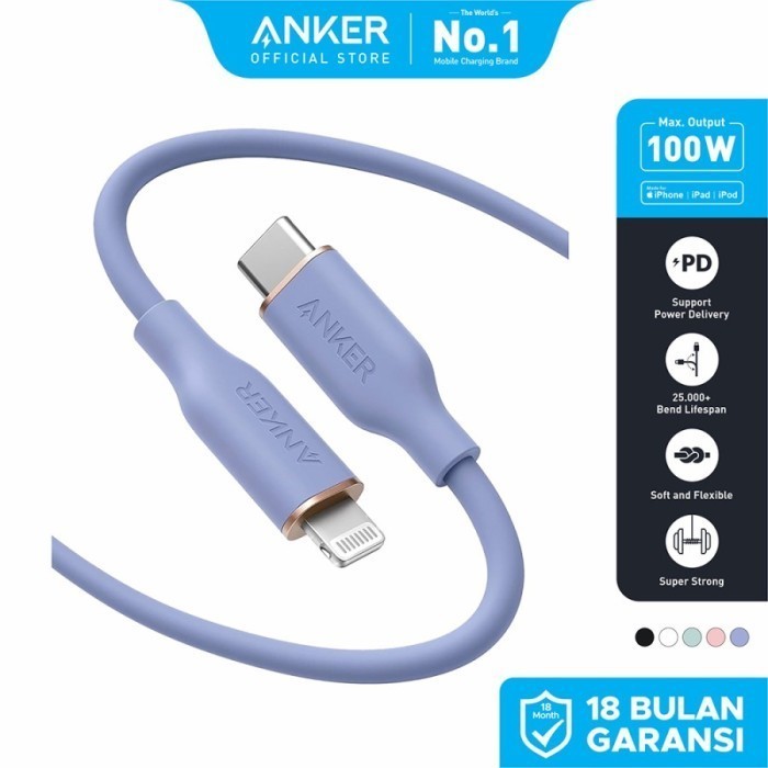 

SALE TERLARIS ANKER KABEL CHARGER POWERLINE III FLOW TYPE C TO LIGHTNING 6FT - A8663 READYY