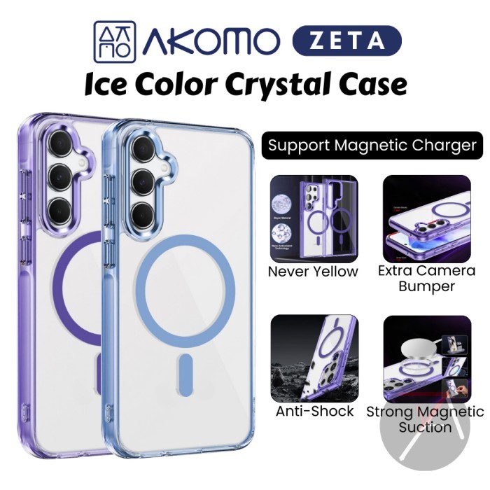 

SALE TERLARIS AKOMO HARD SOFT CASE UNTUK SAMSUNG GALAXY A16 5G 4G ZETA MAGSAFE ICE COLOR CRYSTAL