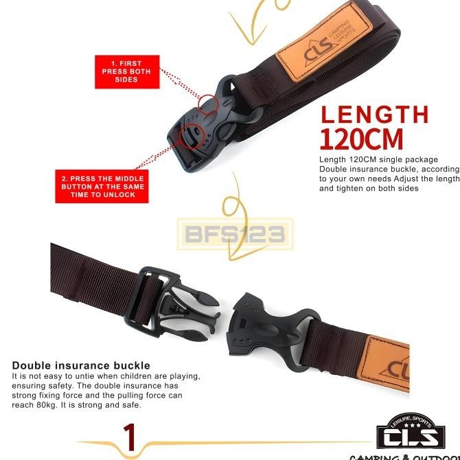 Tali Strapping Strap Pengikat Barang Tas Carrier Hiking Model 2 Original Best Seller