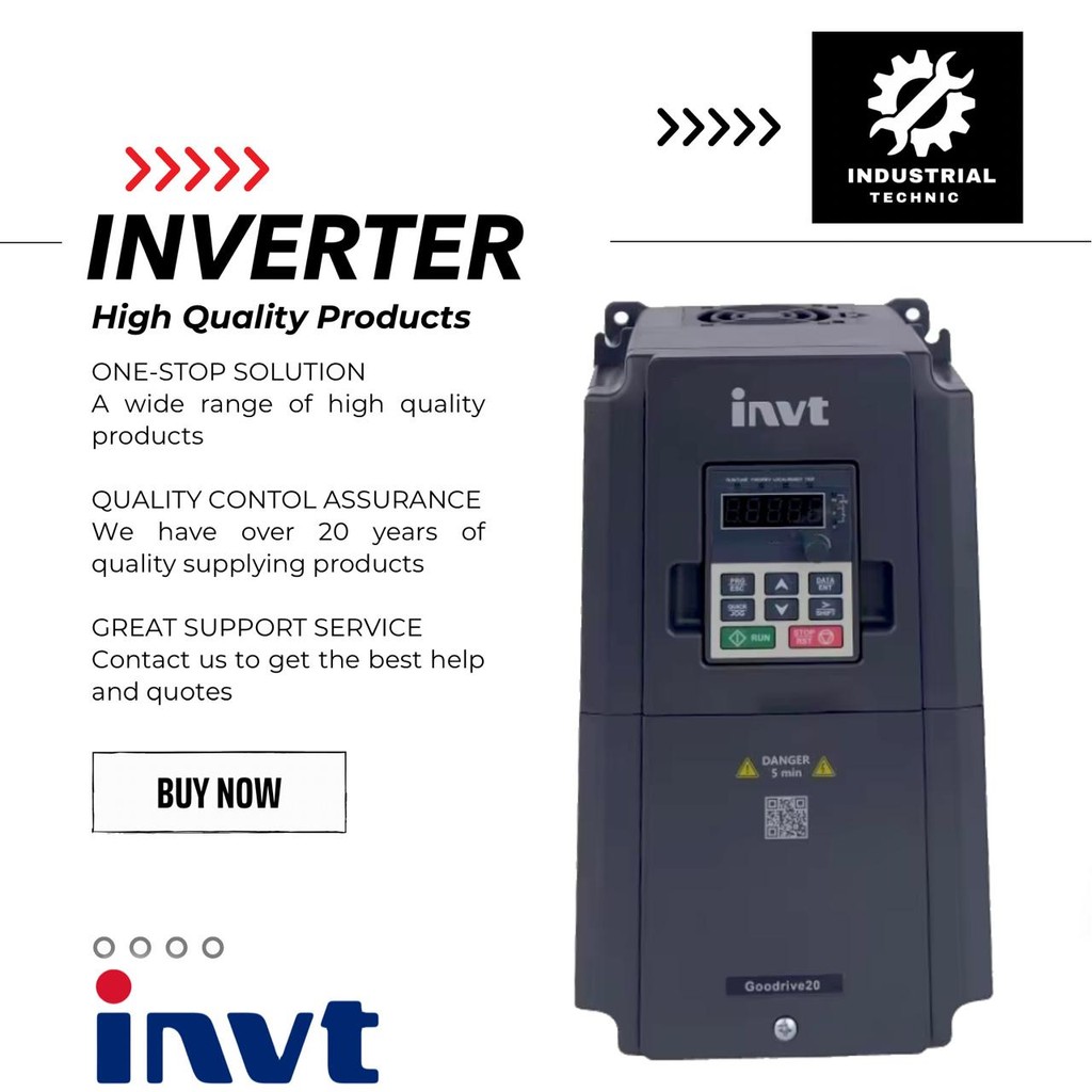 INVT INVERTER GD20-110G-4 110KW / 380V / 3PHASE/ INVERTER DINAMO 3 PHASE/ INVERTER MOTOR 215 A