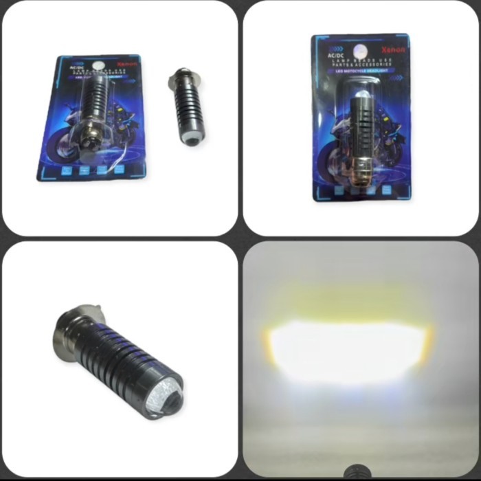LAMPU UTAMA LED LASER H6 MOTOR AC DC HI LO WARNA H6 XENON BEBEK MATIC