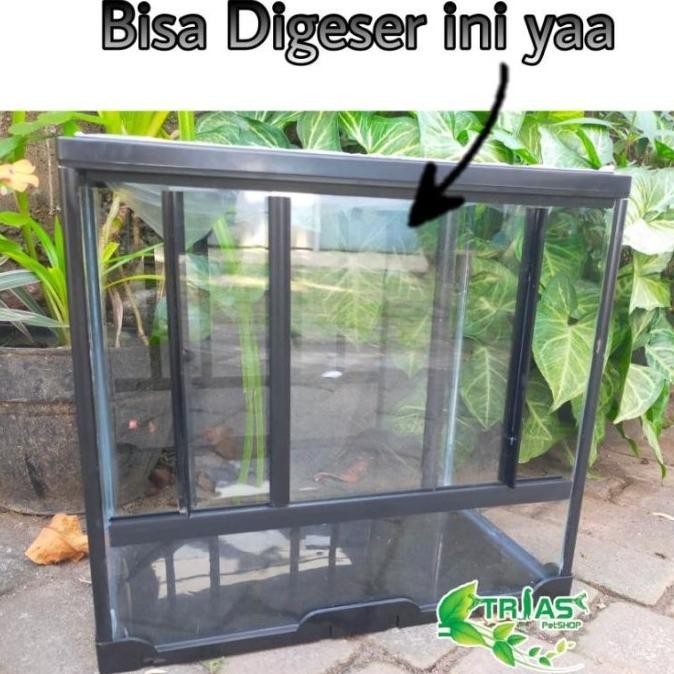 NIKITA GLASS PET TERRARIUM/KANDANG REPTIL/KANDANG HEWAN/TERRARIUM