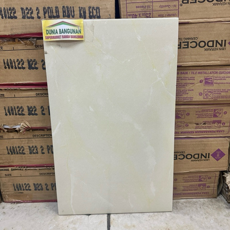 Keramik 25x40 KIA Papagayo Crema Keramik Dinding Dapur/Kamar Mandi / Keramik Marmer