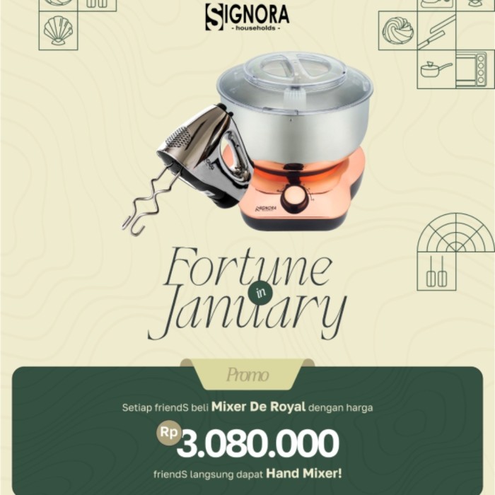 Mixer Signora De Royal mixer kue roti donat bakpao mixer Signora